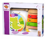 Ensemble de musique en bois Eichhorn, tambour et xylophone - jouets musicaux colorés.