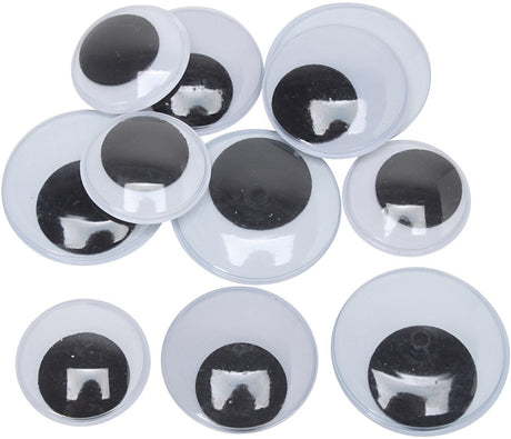 Creativ company yeux écarquillés, taille 30+35+40 mm, maxi, 150 paires, 300 pièces 1 boîte