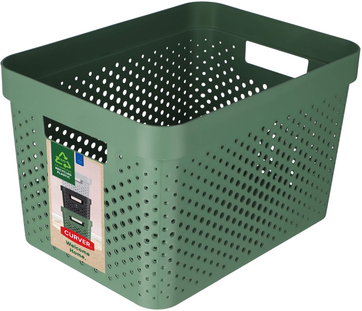 Curver Curver Infinity Boîte de Rangement à Points Recyclés 17 litres Vert