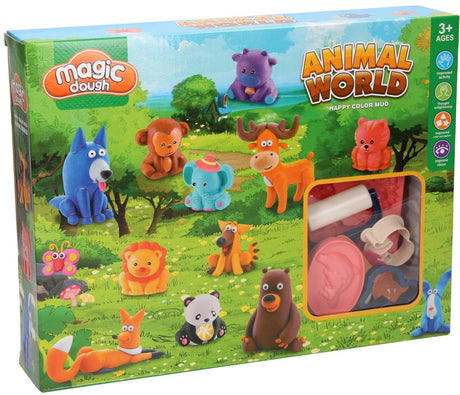 Ensemble d'argile du monde animal - 6 pots en argile