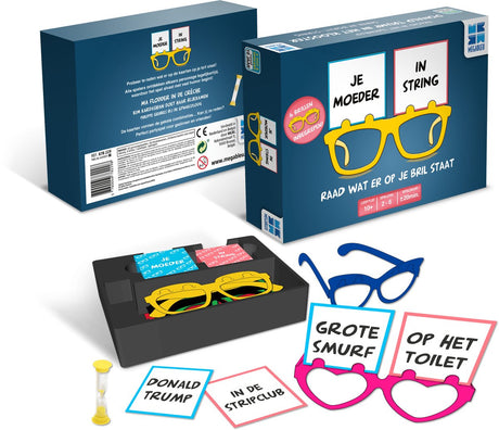 Megableu ta mère en string - jeu de société hilarant - jeu de société pour adolescents et adultes - 2 à 6 joueurs - avec des lunettes folles