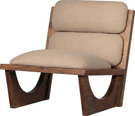 Woood opulent fauteuil - bouclé hout - naturel - 75x70x80