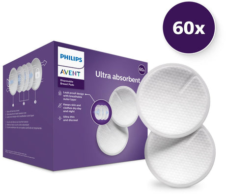 Coussinets d'allaitement Philips avent - 60 pièces - empêchent les fuites