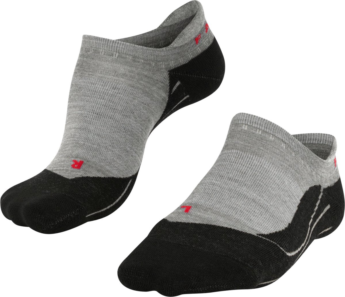 Falke tk5 chaussettes de marche invisibles anti-ampoules en laine fine matière fonctionnelle femme gris - taille 37-38