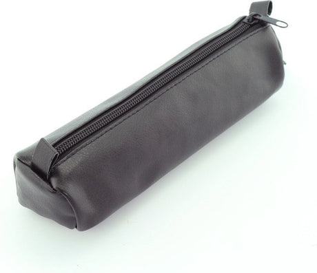 Alassio pen case - leather - black - ju-43031