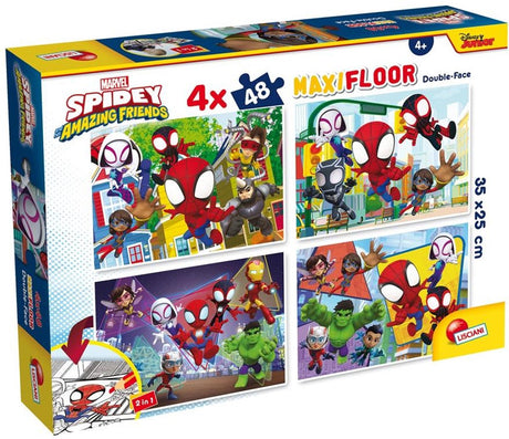 Lisciani marvel puzzle df maxi étage 4 x 48 spidey