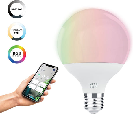 Lampe LED intelligente Eglo connect.z - E27 - ø 9,5 cm - lumière blanche RGB orientable - dimmable - Zigbee