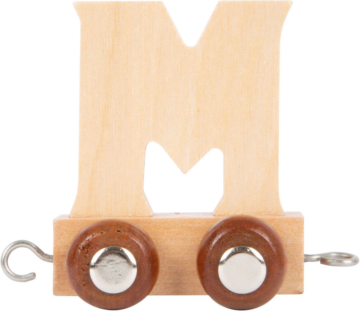 Small foot - train de lettres en bois - m - 12 pièces