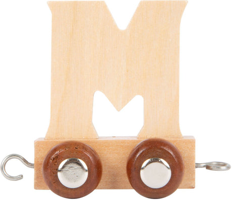 Small foot - train de lettres en bois - m - 12 pièces