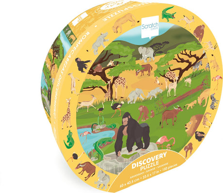 Puzzle découverte à gratter - savane - 60x43,5cm - 150 pièces - 6 ans
