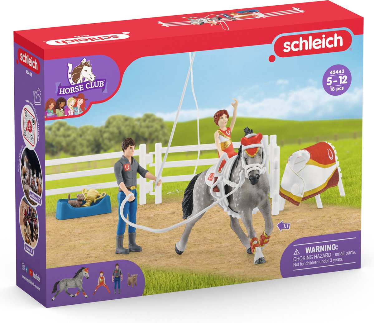 Schleich Horse Club Play Figure Set - Mia's Spring Set - Jouets pour enfants pour garçons et filles - 5 à 12 ans - 18 pièces - 42443