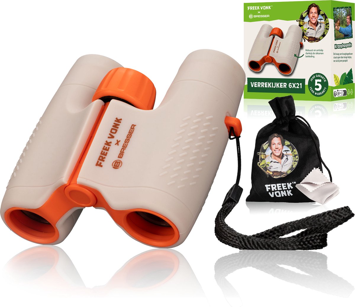 Freek Spark x Bresser - jumelles 6x21 pour enfants - avec sac - légères et compactes