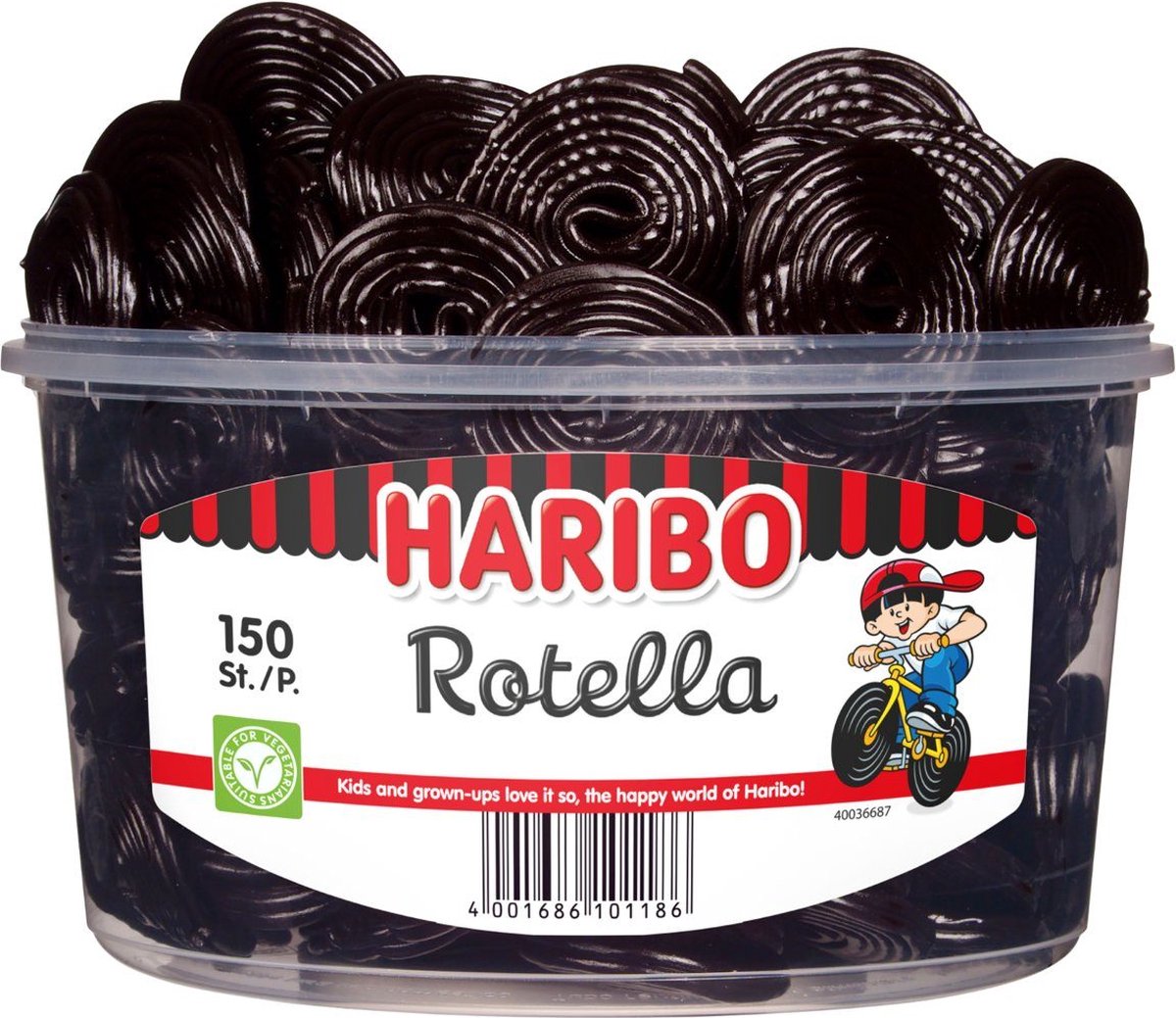 Haribo réglisse rotella yo-yos (150 pièces)