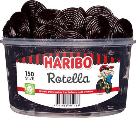 Haribo réglisse rotella yo-yos (150 pièces)