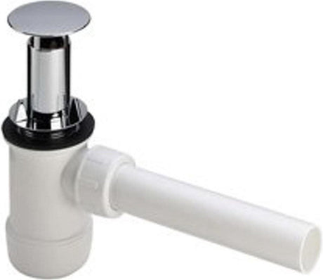 Siphon extractible en plastique Viega avec tube mural 5 4 avec rosace
