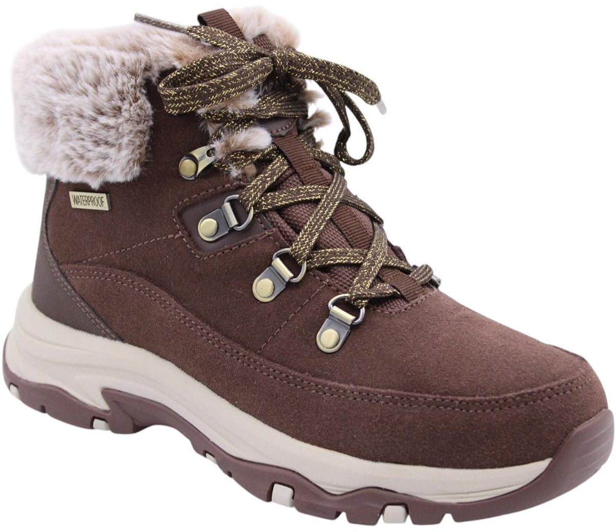 Skechers trego - chaussures de marche pour femmes Snow Concerns - chocolat