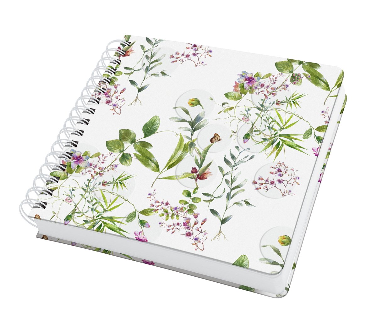 Carnet Sigel jolie - format a5 - spirale carrée - jardin de conte de fées - si-jq101