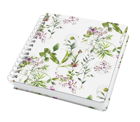 Carnet Sigel jolie - format a5 - spirale carrée - jardin de conte de fées - si-jq101
