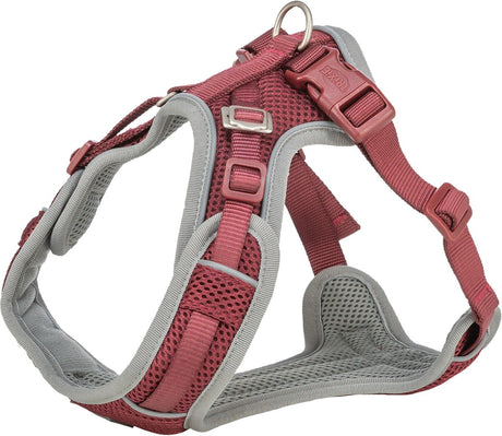Harnais pour chien Trixie - sangria flexmesh premium - respirant, réglable, m 58-80x2 cm
