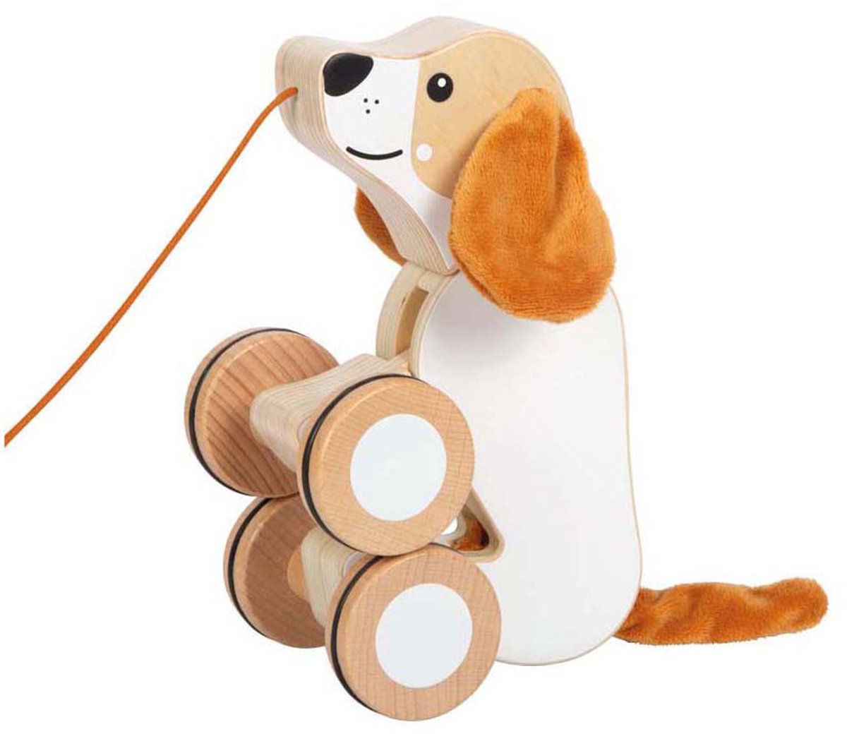 Small foot - chien de trait en bois aux oreilles crépitantes