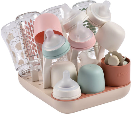 Béaba - casier à bouteilles forestier - étendoir modulable - pour 6 bouteilles + accessoires - terre cuite - carton recyclé