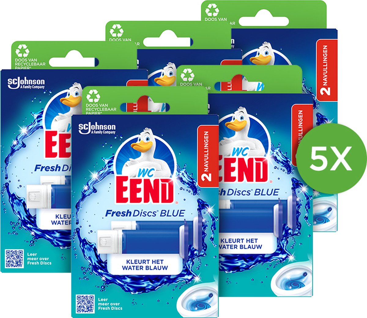 Canard de toilette disques frais recharge duo coloration bleuissement