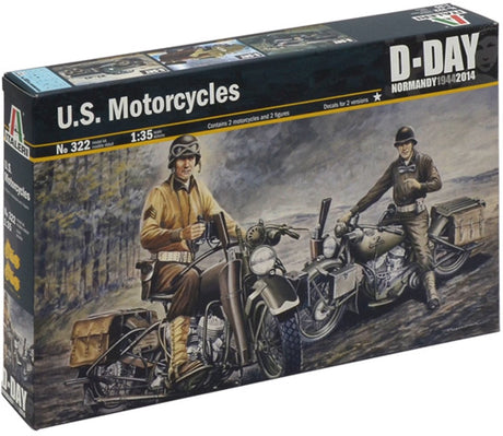 Moteurs en kit Italeri - 322 u.s. motos jour J plastique - 1:35 - modélisme