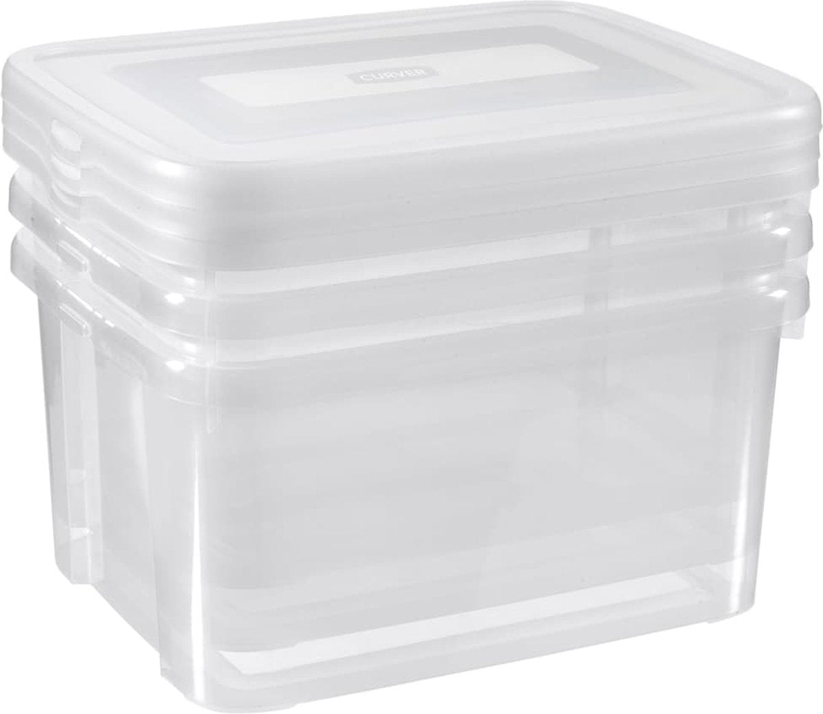 Box de stockage Curver Set Handy 3x25 L Transparent