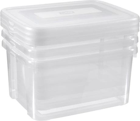 Box de stockage Curver Set Handy 3x25 L Transparent
