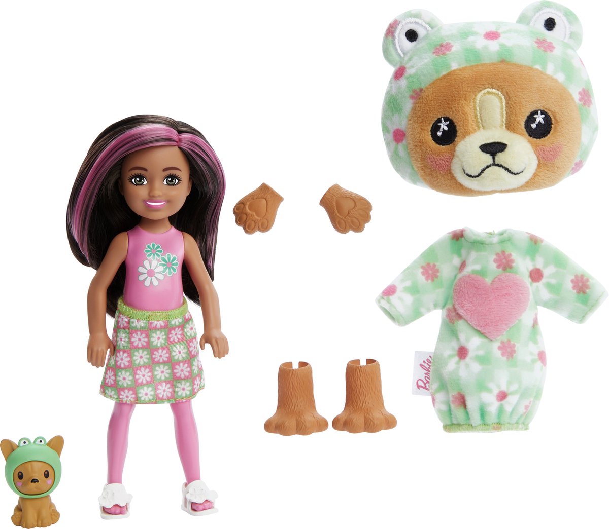 Barbie Cutie Reveal Doll - 13,9 cm - chien grenouille - poupée