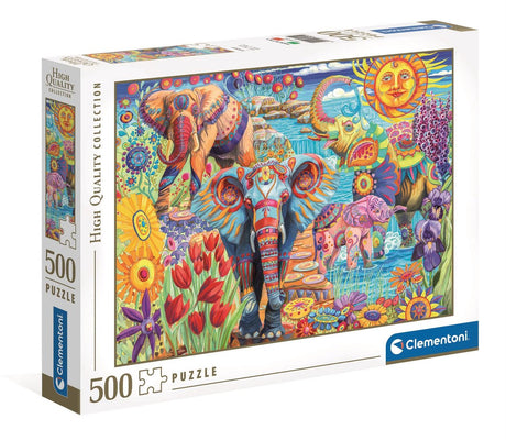 Clementoni puzzle oeuvre éléphant carnaval, 500 pcs.