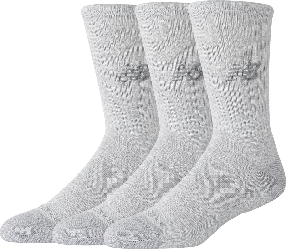 New balance active Crew chaussettes 3 pack chaussettes de sport unisexes - gris athlétique