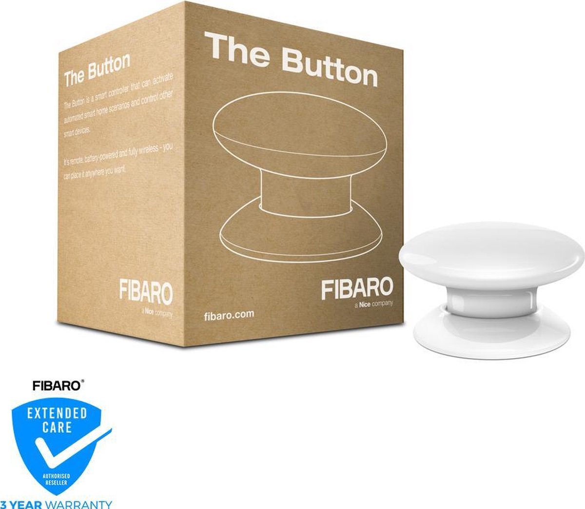 Fibaro le bouton - commutateur de scène - blanc - z-wave