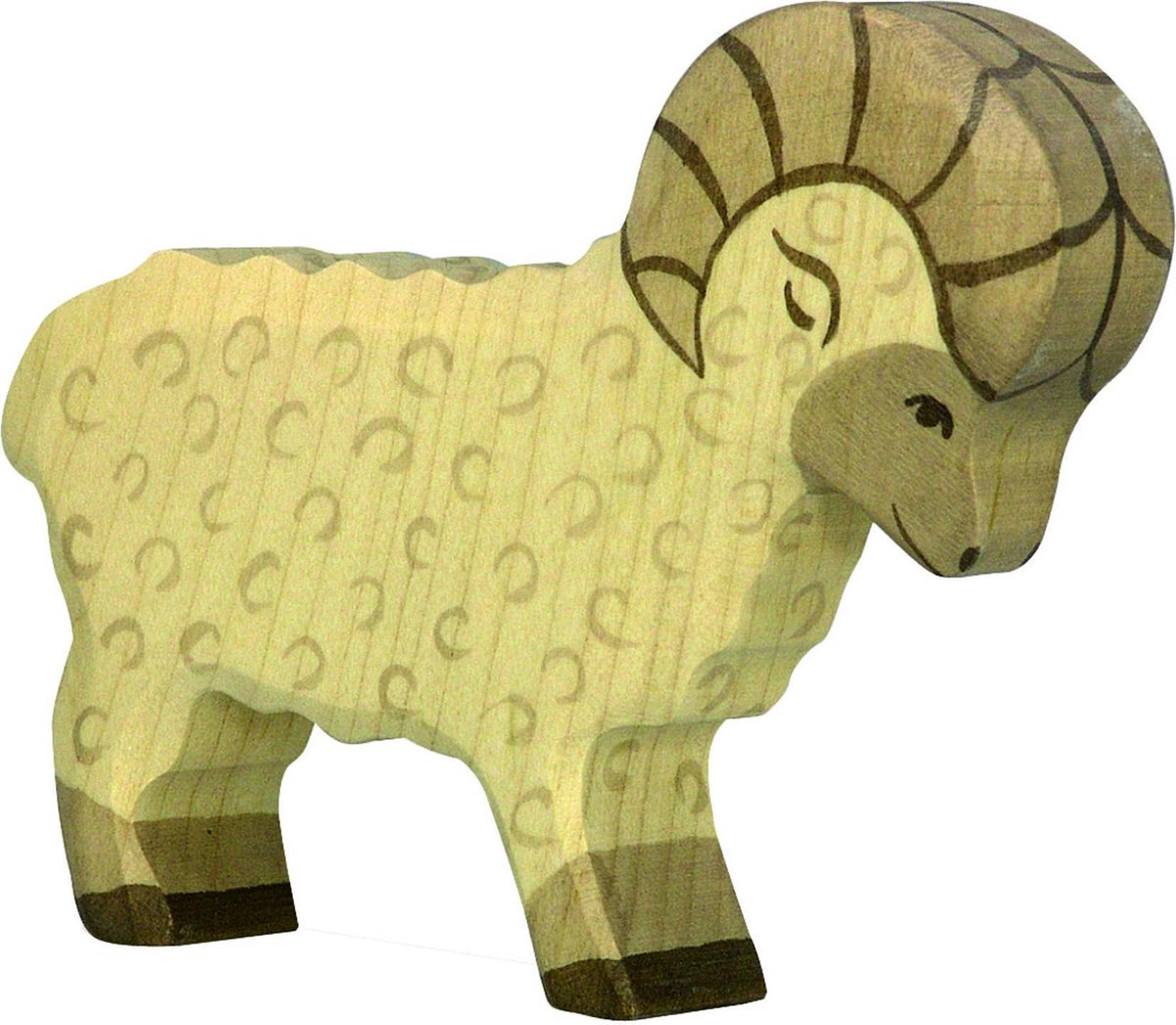 Ferme Holztiger - bélier - 12x2x10cm - figurine en bois - fait main