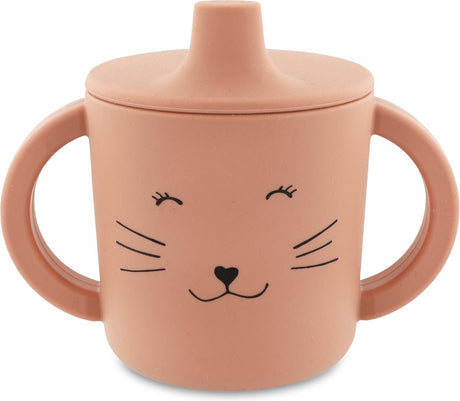 Gobelet Trixie - Mme. chat - gobelet pour bébé - gobelet anti-déversement - pour bébé à partir de 4 mois - en silicone - passe au lave-vaisselle