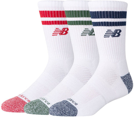 Chaussettes de sport unisexes New Balance Active Premium Stripe Crew Sock - assorties