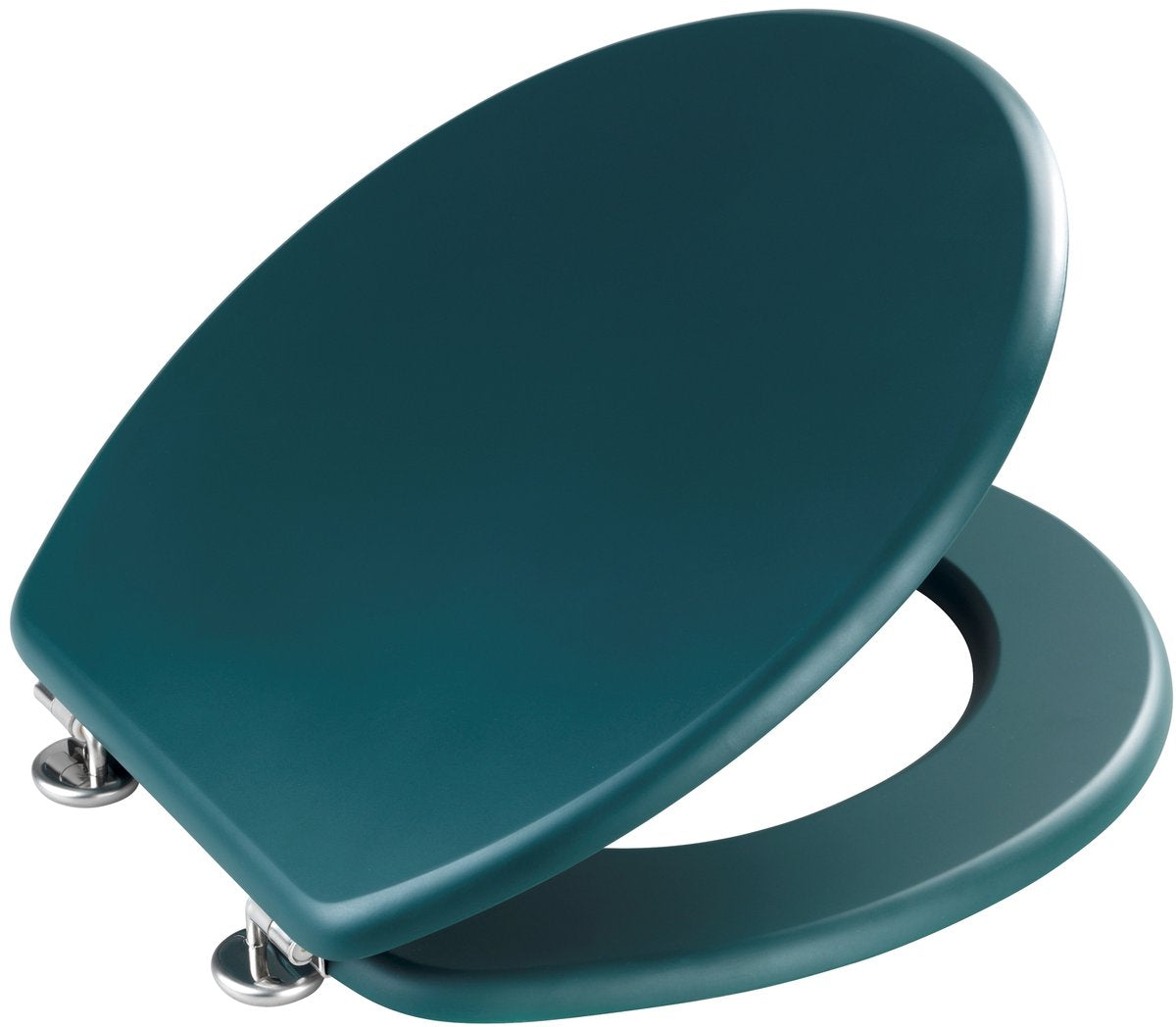 Abattant de toilette Wenko prima - mdf vert foncé mat - bois FSC - charnières en acier inoxydable - abattant de toilette - abattant de toilette - vert foncé