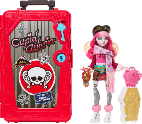Ensemble de jeu de vacances en cabine Monster High Skulltimate Secrets - poupée Cupidon Asteria et accessoires