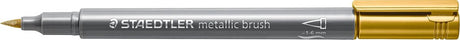 Staedtler - stylo pinceau métallique - avec pointe pinceau - or