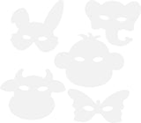 Société créative https: www.ccobby.nl masques d'animaux-h-13-24-cm-w-20-28-cm-230-gr-white-16-piece-1-box