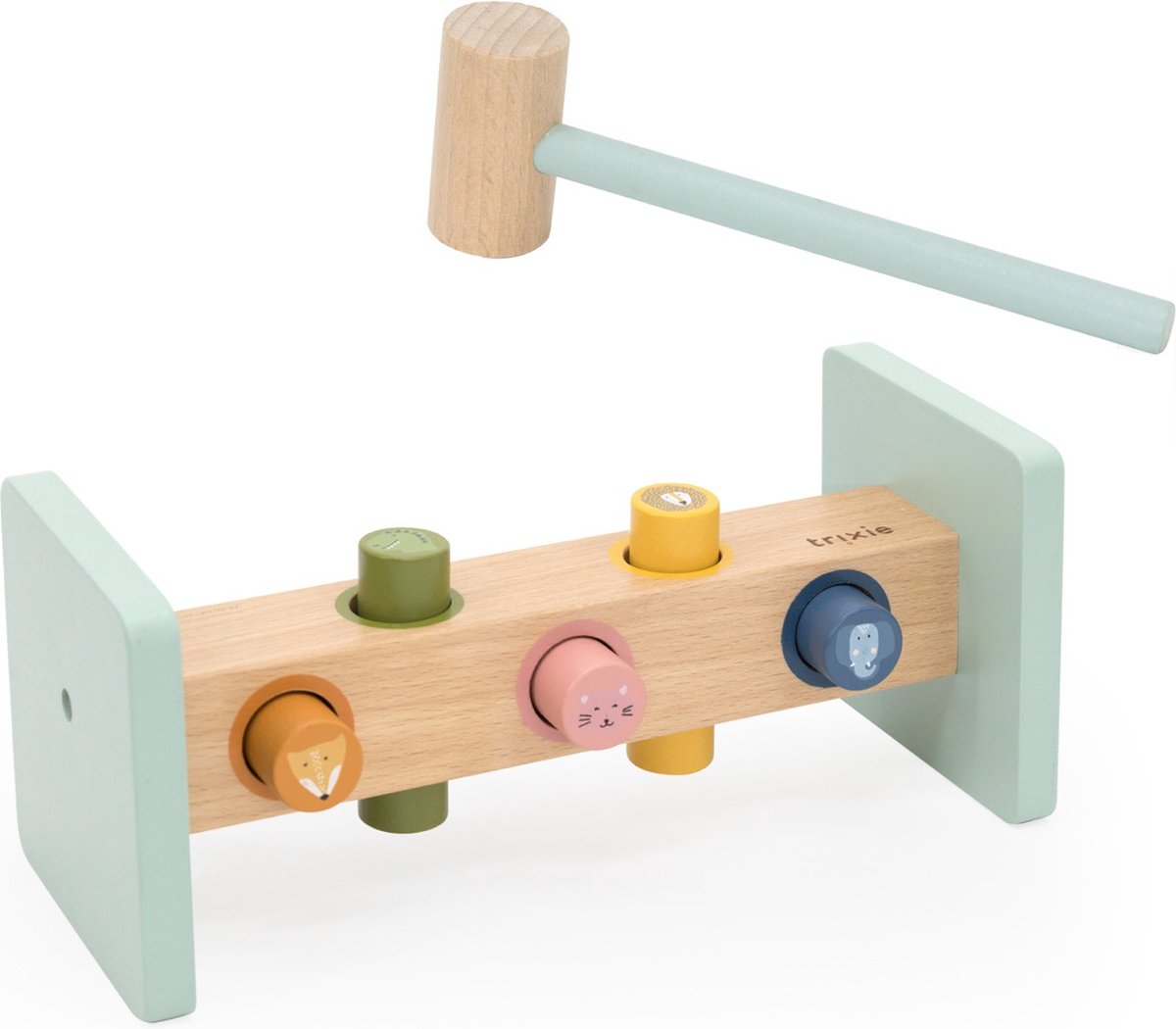 Trixie banc marteau en bois animaux, 7 pièces.
