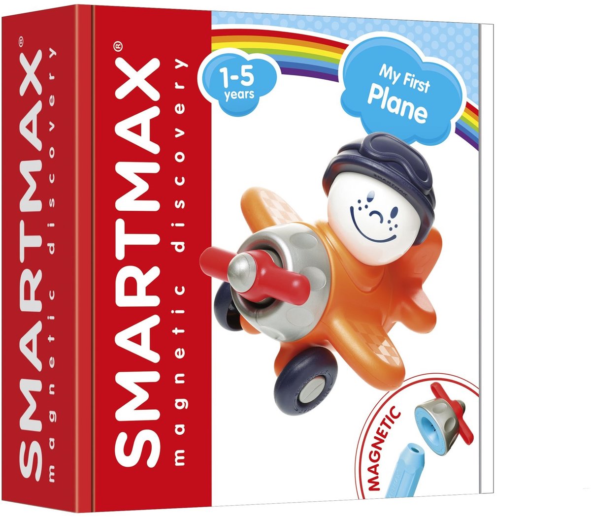 Smartmax mon premier avion - avion magnétique de construction - jeu de construction avec hélice rotative - jouets éducatifs pour les tout-petits - à partir de 1 an
