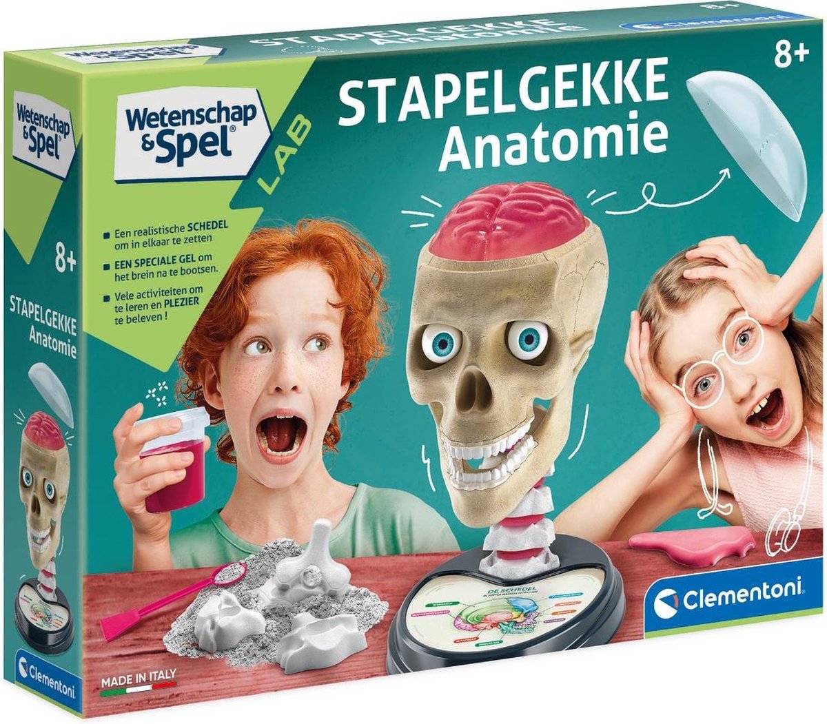 Jeu scientifique Clementoni - anatomie folle - boîte scientifique - laboratoire scientifique - à partir de 8 ans