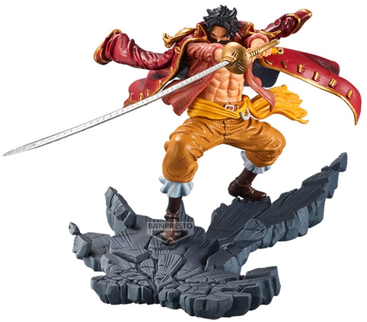 Banpresto one piece manhood special pvc statue gol d. roger 9 cm beeld