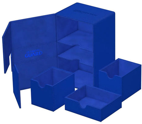 Ultimate guard twin flip`n`tray 160+ xenoskin monocolor bleu () (boîte de rangement)