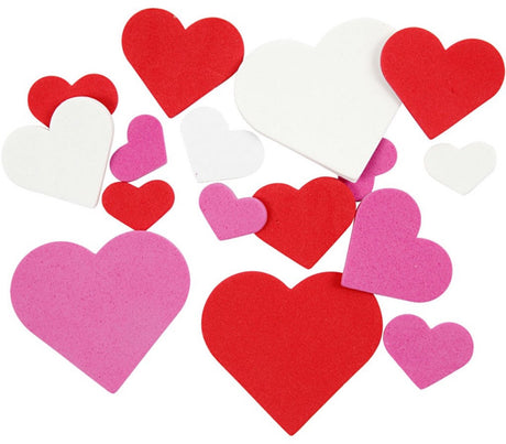 Société créative https : www.cchobby.nl foam-shapes-size-20-50-mm-thickness-2-mm-heart-diverse-colors-200-piece-1-box