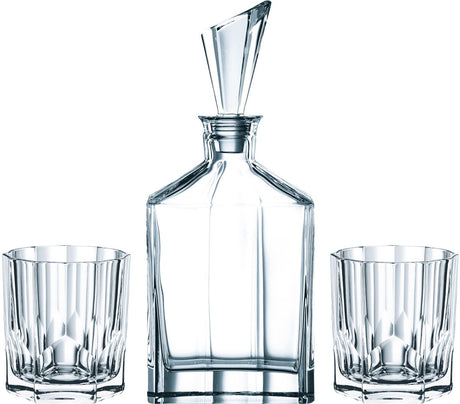 Nachtmann Aspen Whisky Set 3 pièces en verre cristallin Astuce cadeau