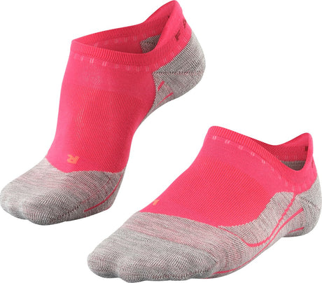 Falke ru4 chaussettes de course invisibles anti-ampoules en coton matériau fonctionnel femme rouge - taille 37-38