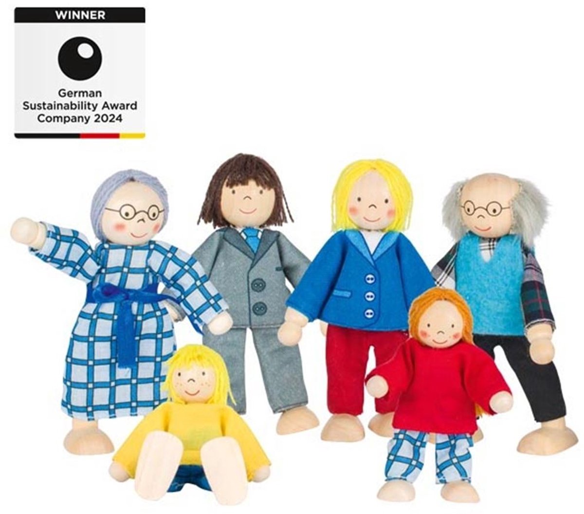 Famille de ville de maison de poupée Goki