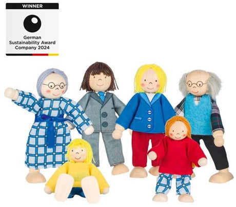 Famille de ville de maison de poupée Goki